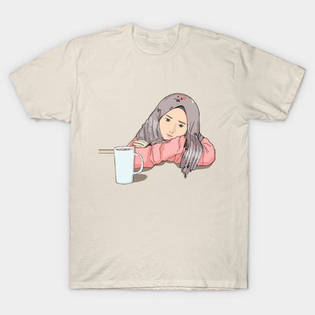 cartoon muslimah T-Shirt by Nawaw